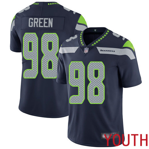 Seattle Seahawks Limited Navy Blue Youth Rasheem Green Home Jersey NFL Football 98 Vapor Untouchable